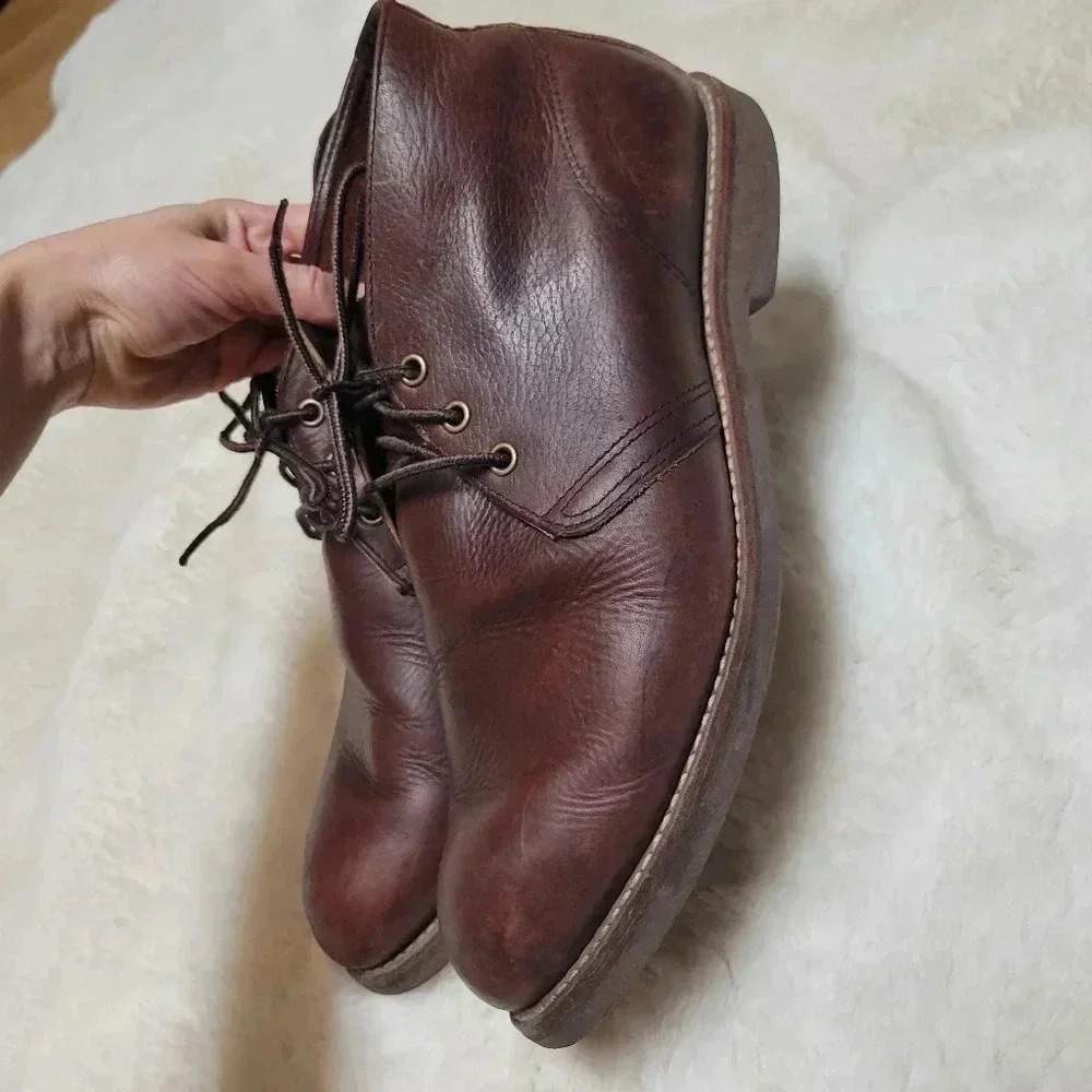 Red Wing Heritage 9215 Foreman Chukka 11.5 Dark Brown Boots Lace Up Casual - Picture 3 of 9